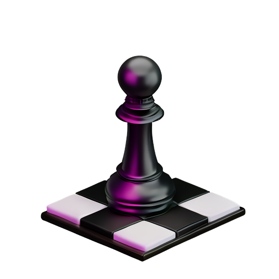 chess 3d rendering icon illustration png