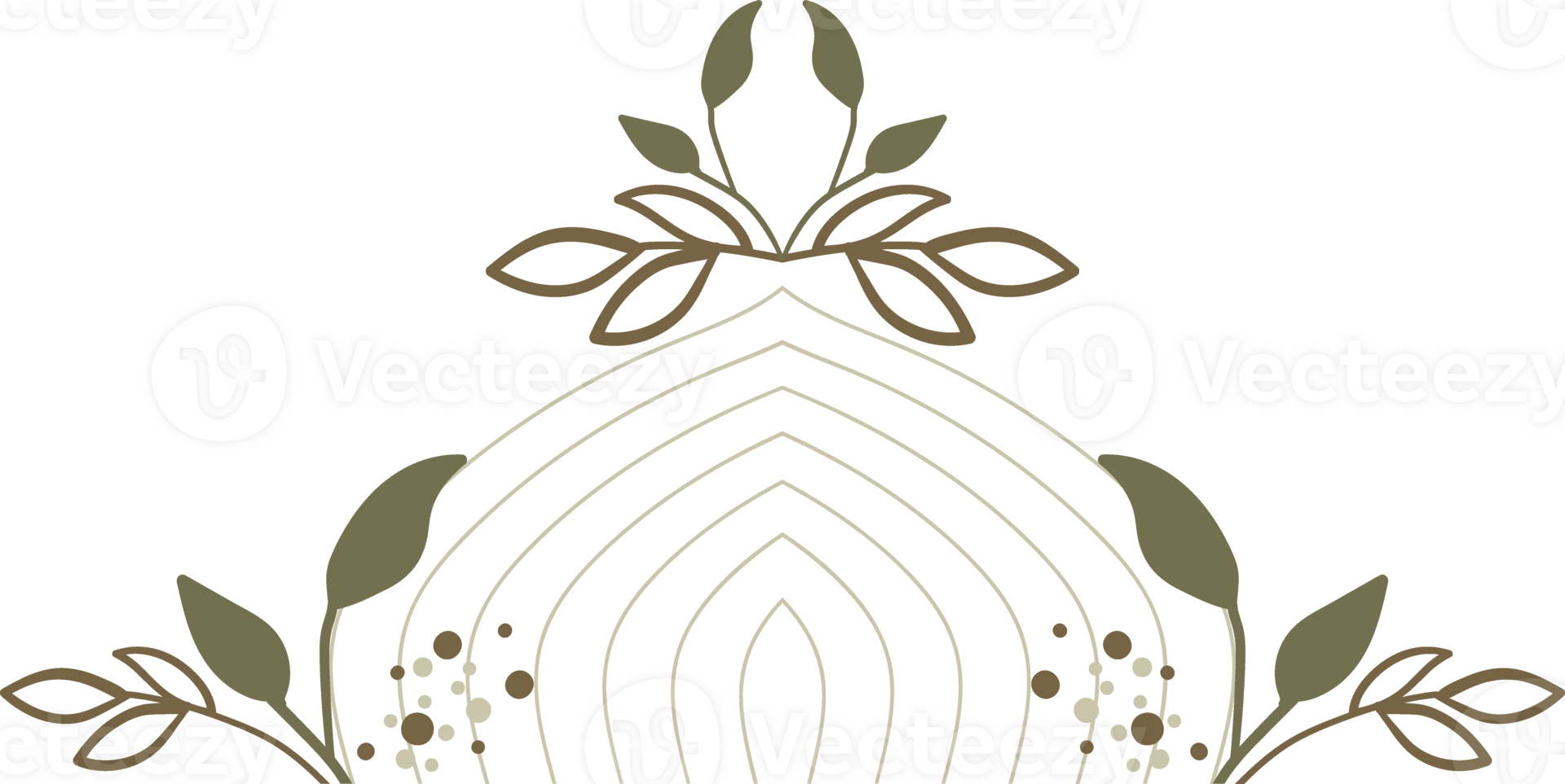 floral and line decoration png