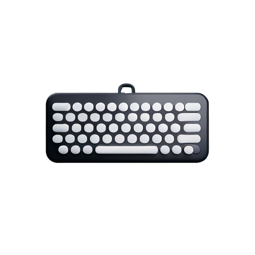 keyboard 3d rendering icon illustration png