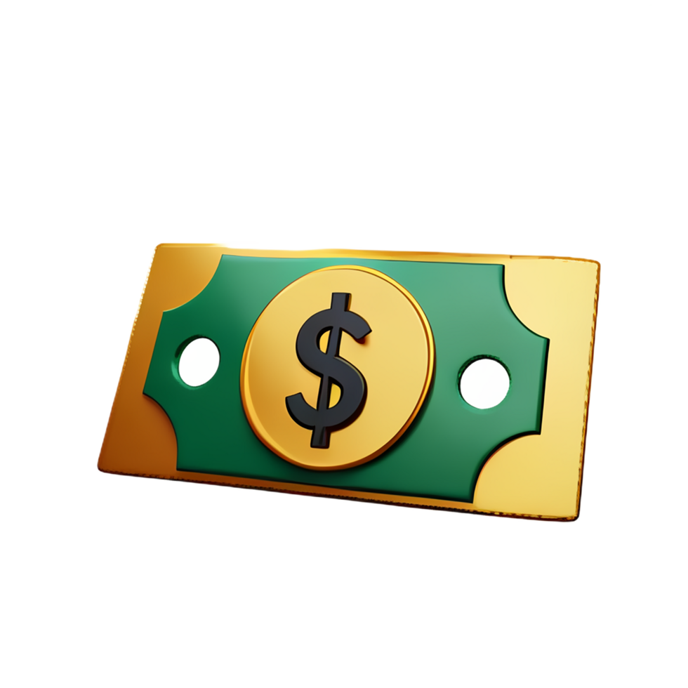 dollar 3d rendering icon illustration png