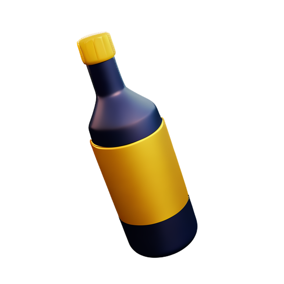 bottle 3d rendering icon illustration png