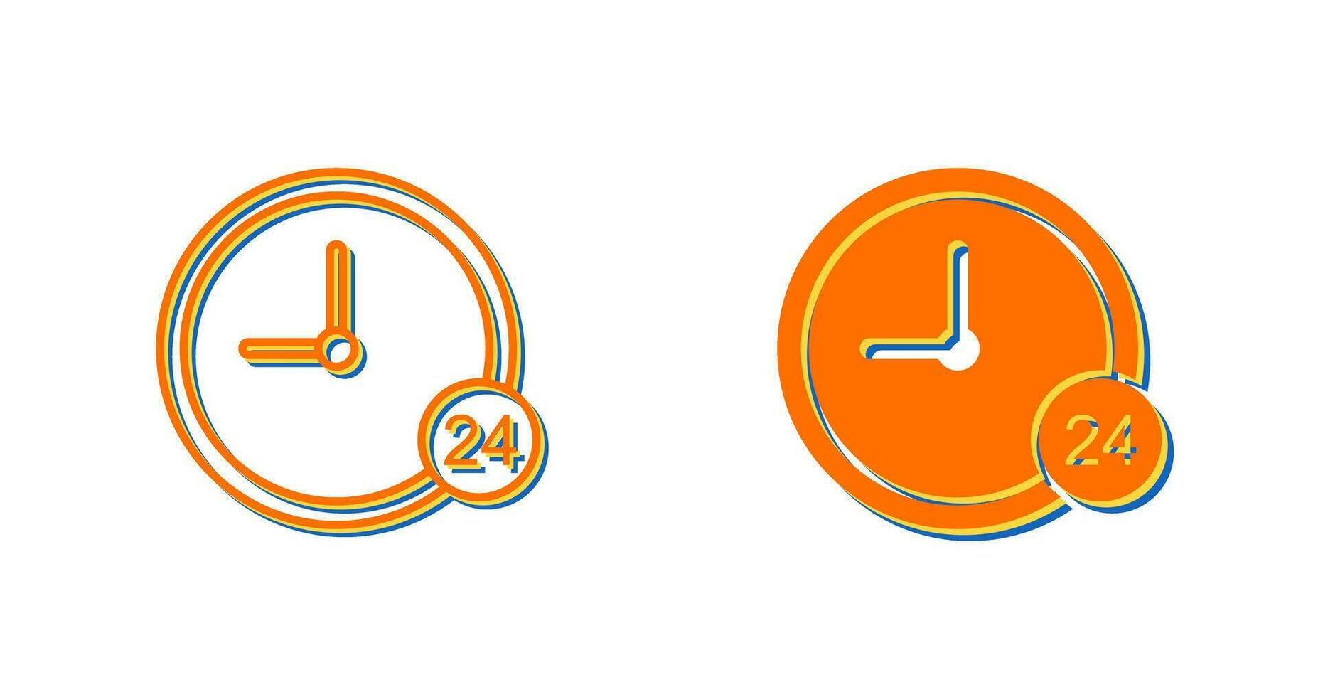 24 Hour Service Vector Icon