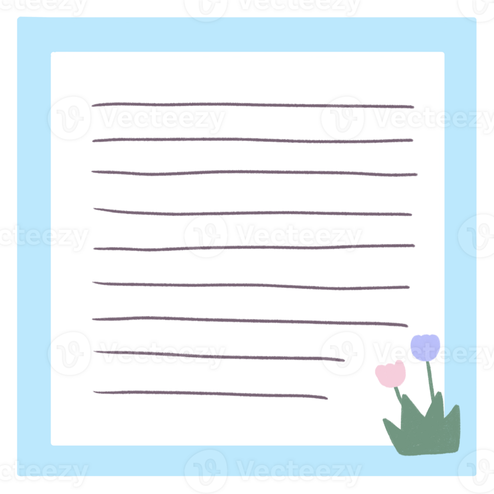 Flower Note paper png
