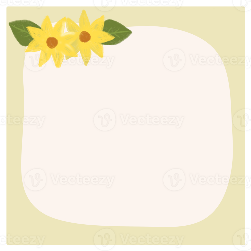Sunflower note paper png
