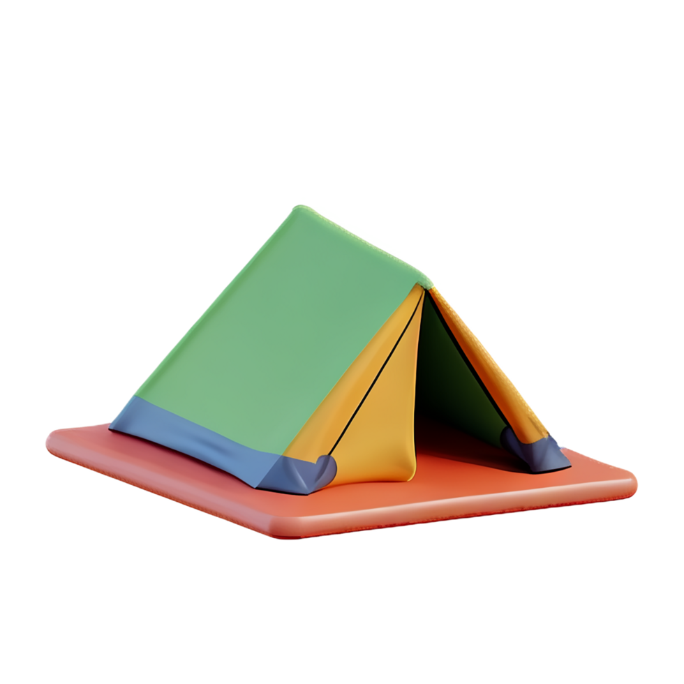 camping 3d rendering icon illustration png