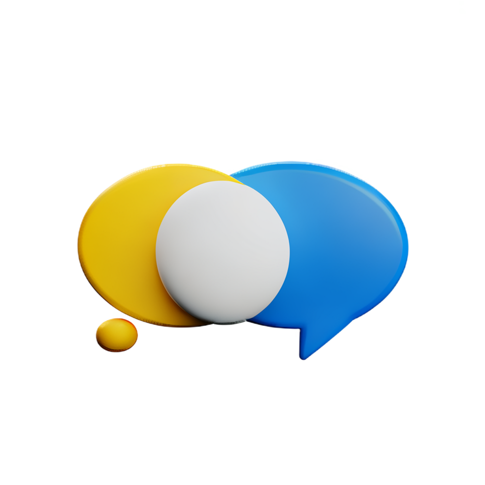 thought bubble 3d rendering icon illustration png