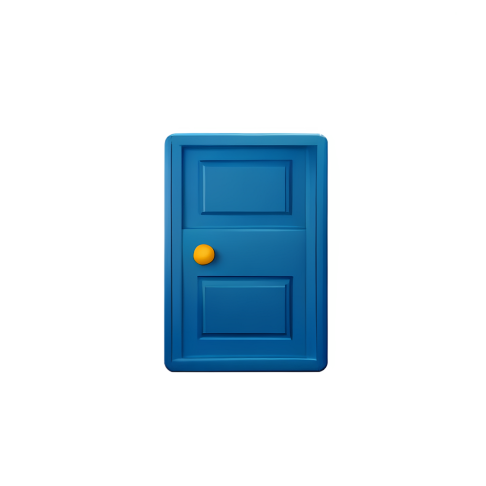 door 3d rendering icon illustration png