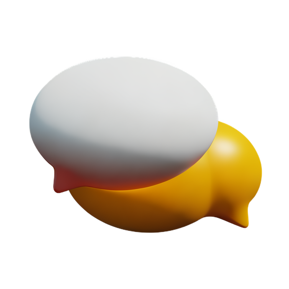thought bubble 3d rendering icon illustration png
