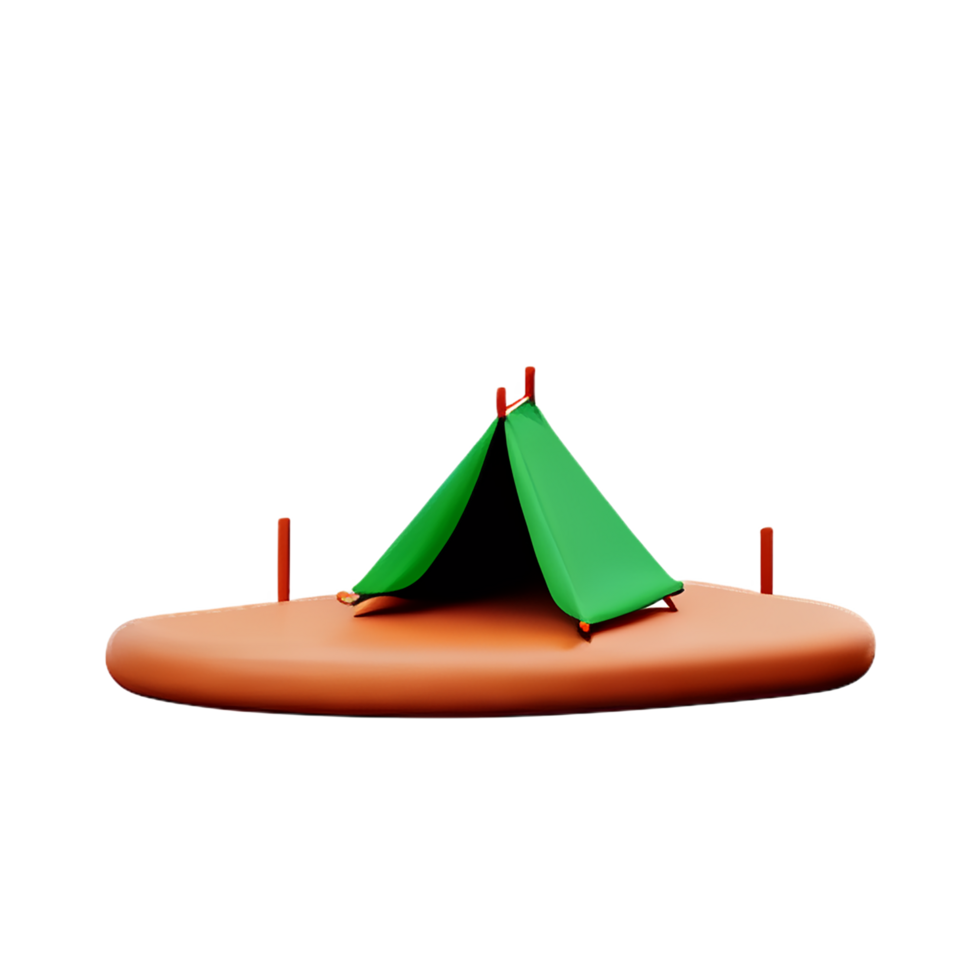 camping 3d rendering icon illustration png