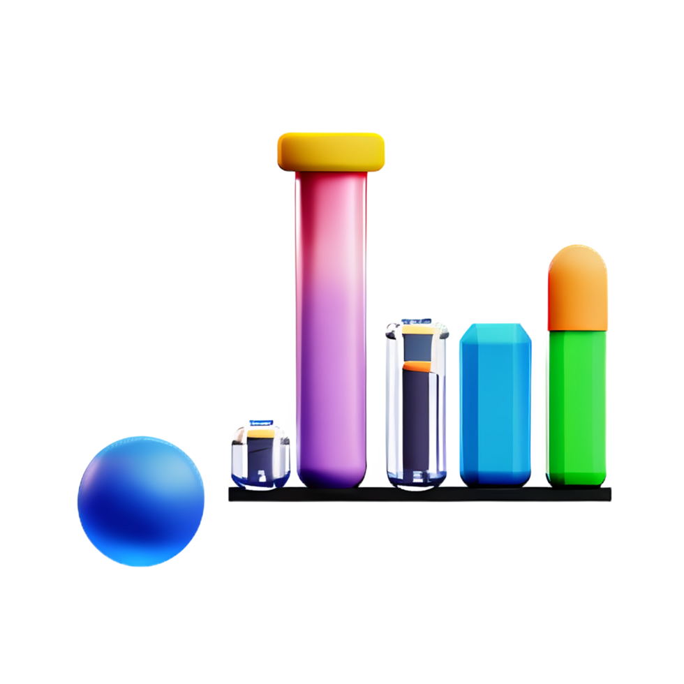 química 3d representación icono ilustración png