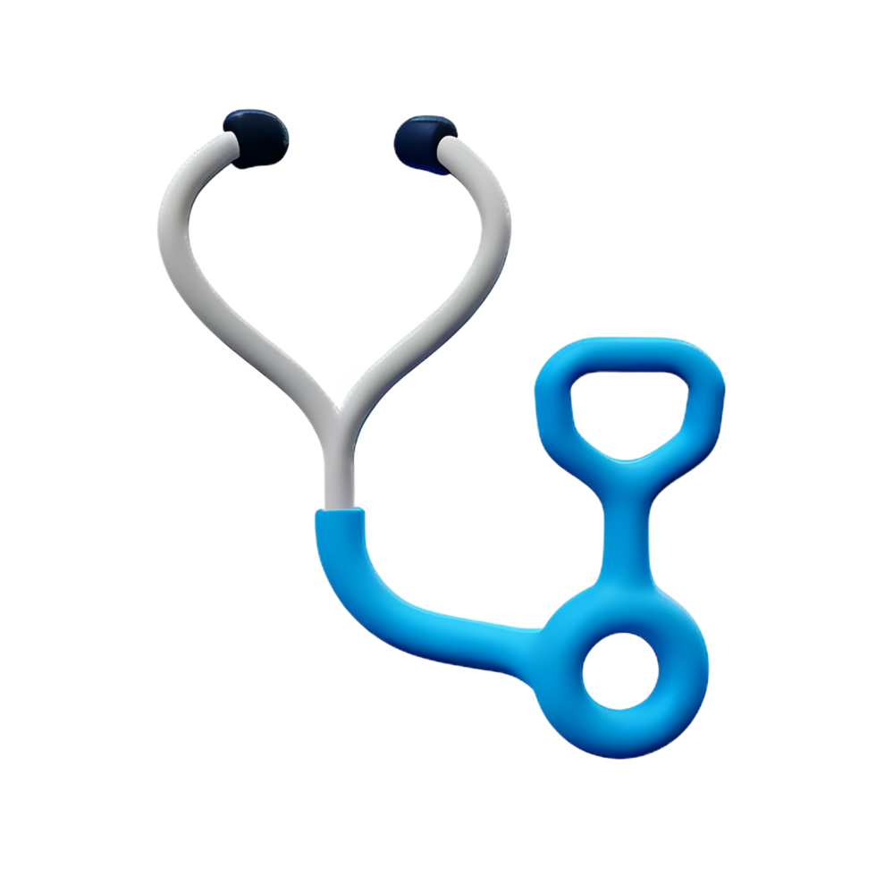 stéthoscope 3d le rendu icône illustration png