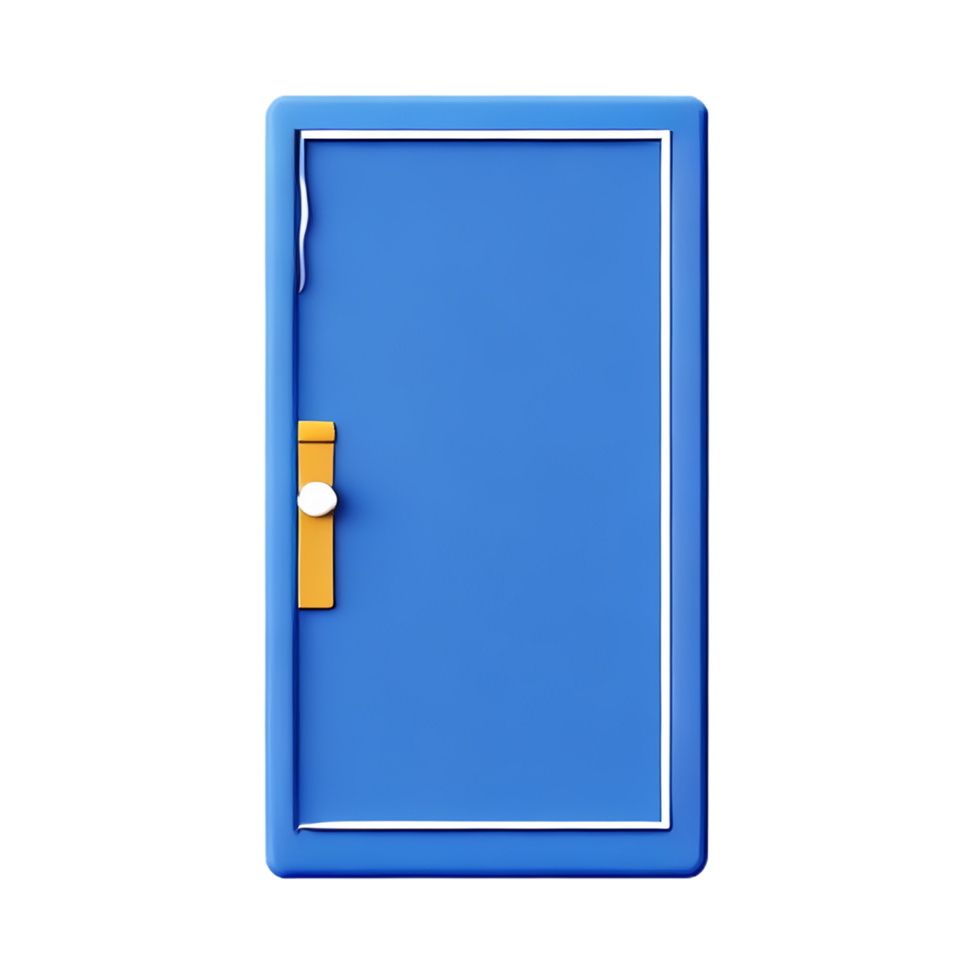 door 3d rendering icon illustration png