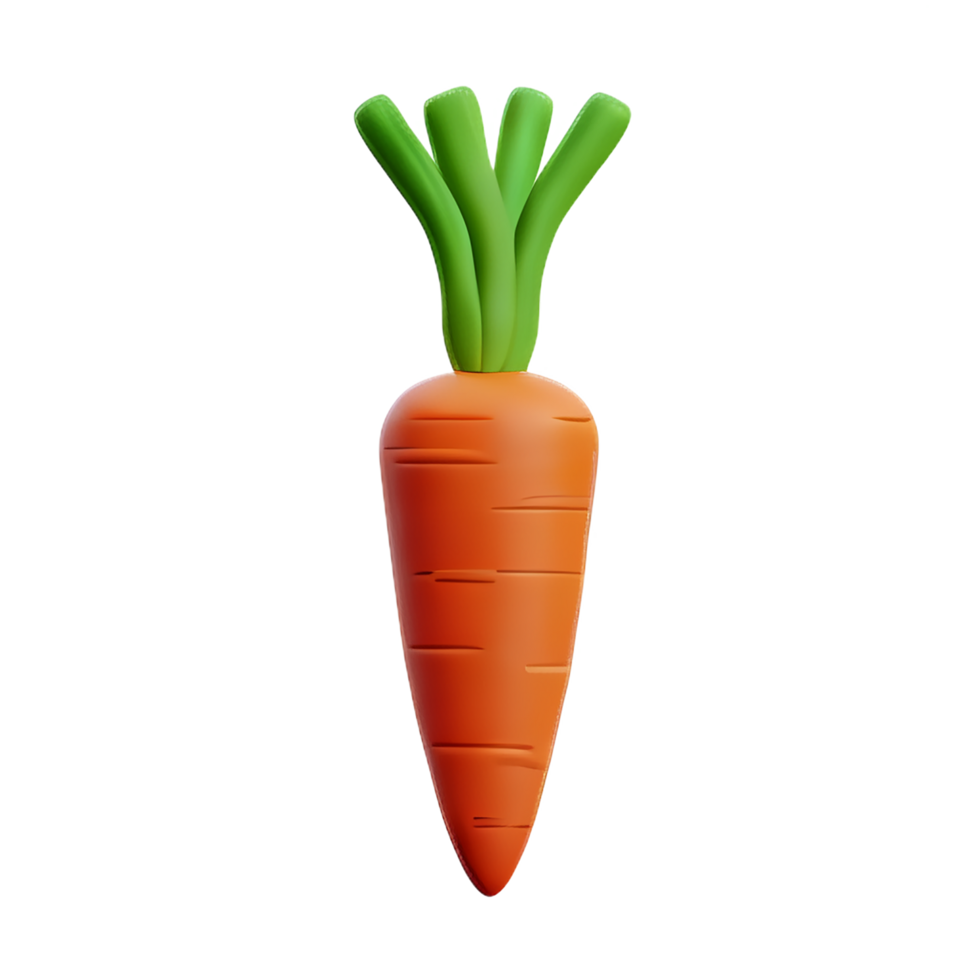 carrot 3d rendering icon illustration png