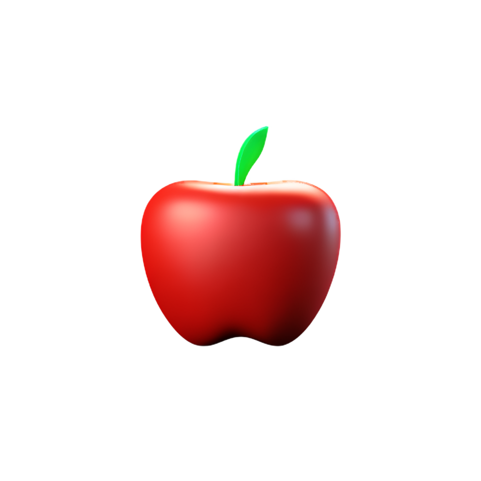 apple 3d rendering icon illustration png