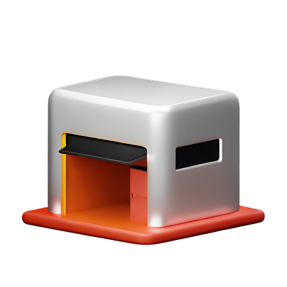 warehouse 3d rendering icon illustration png