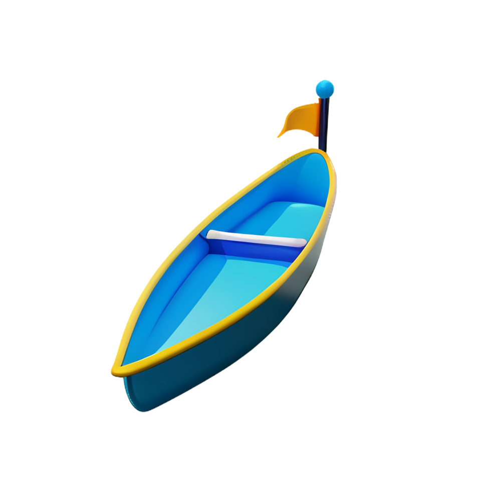 boat 3d rendering icon illustration png