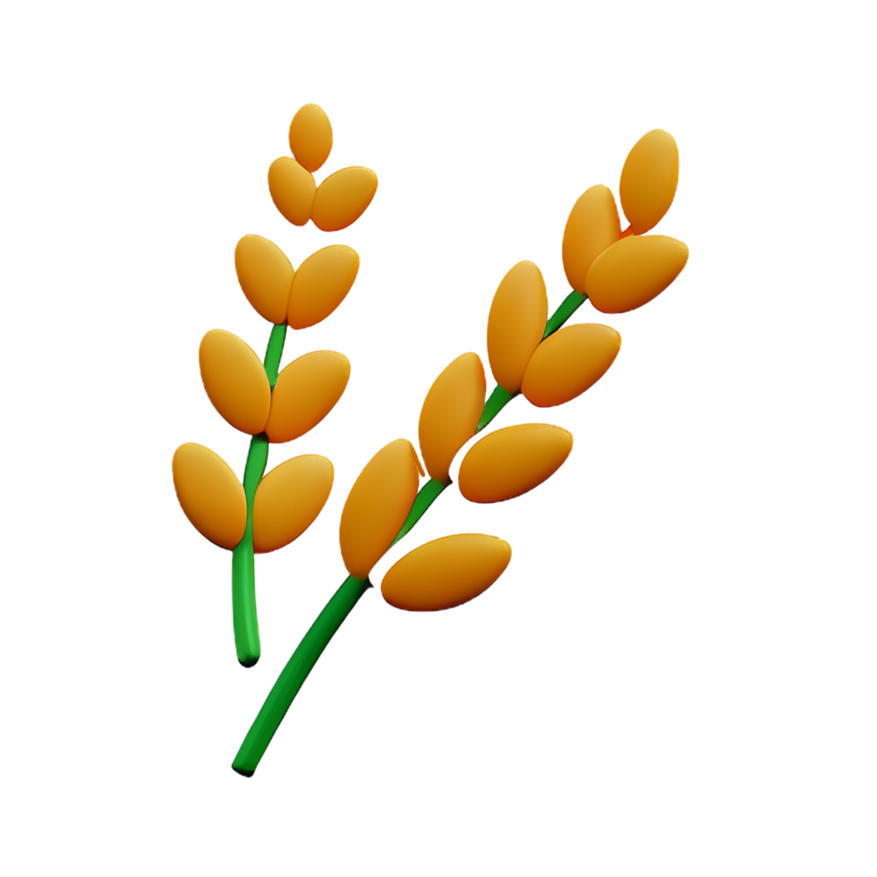 wheat 3d rendering icon illustration png