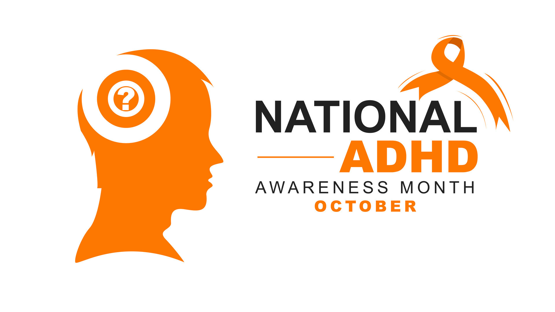 Vector illustration of National ADHD awareness month is observed every