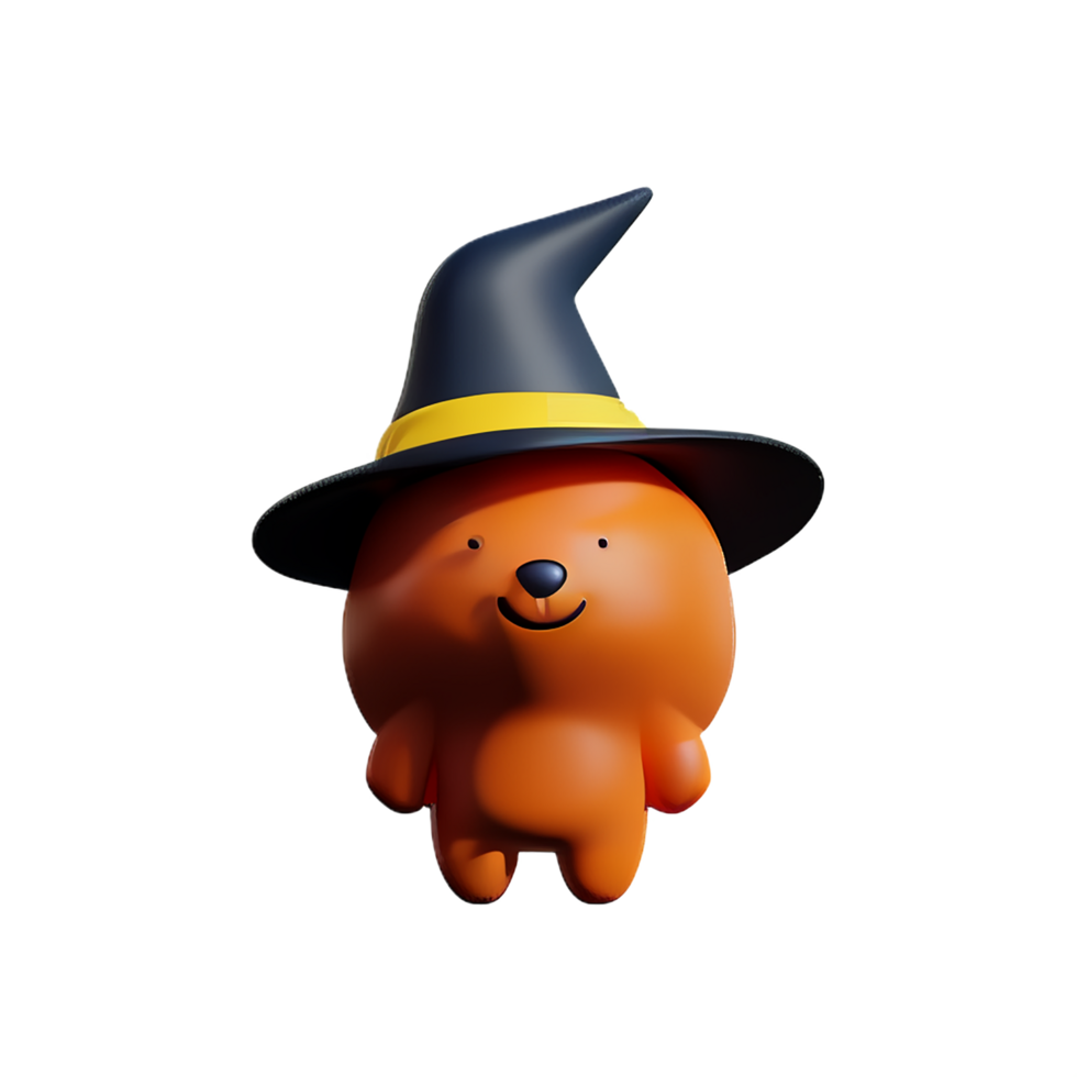 witch 3d rendering icon illustration png