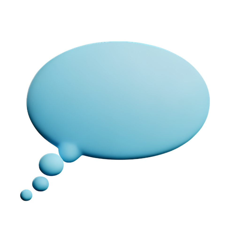 thought bubble 3d rendering icon illustration png