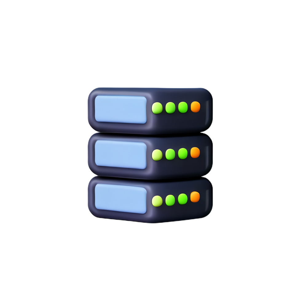 server 3d rendering icon illustration png