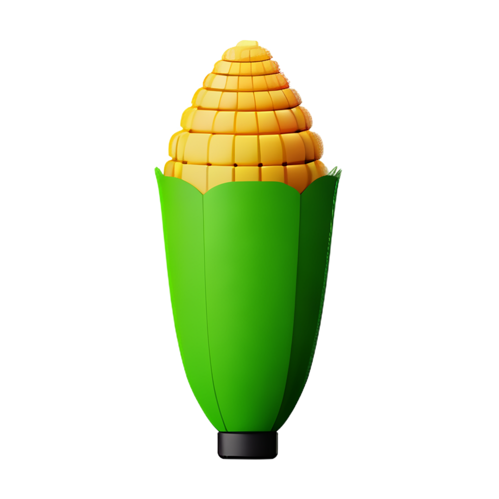 corn 3d rendering icon illustration png