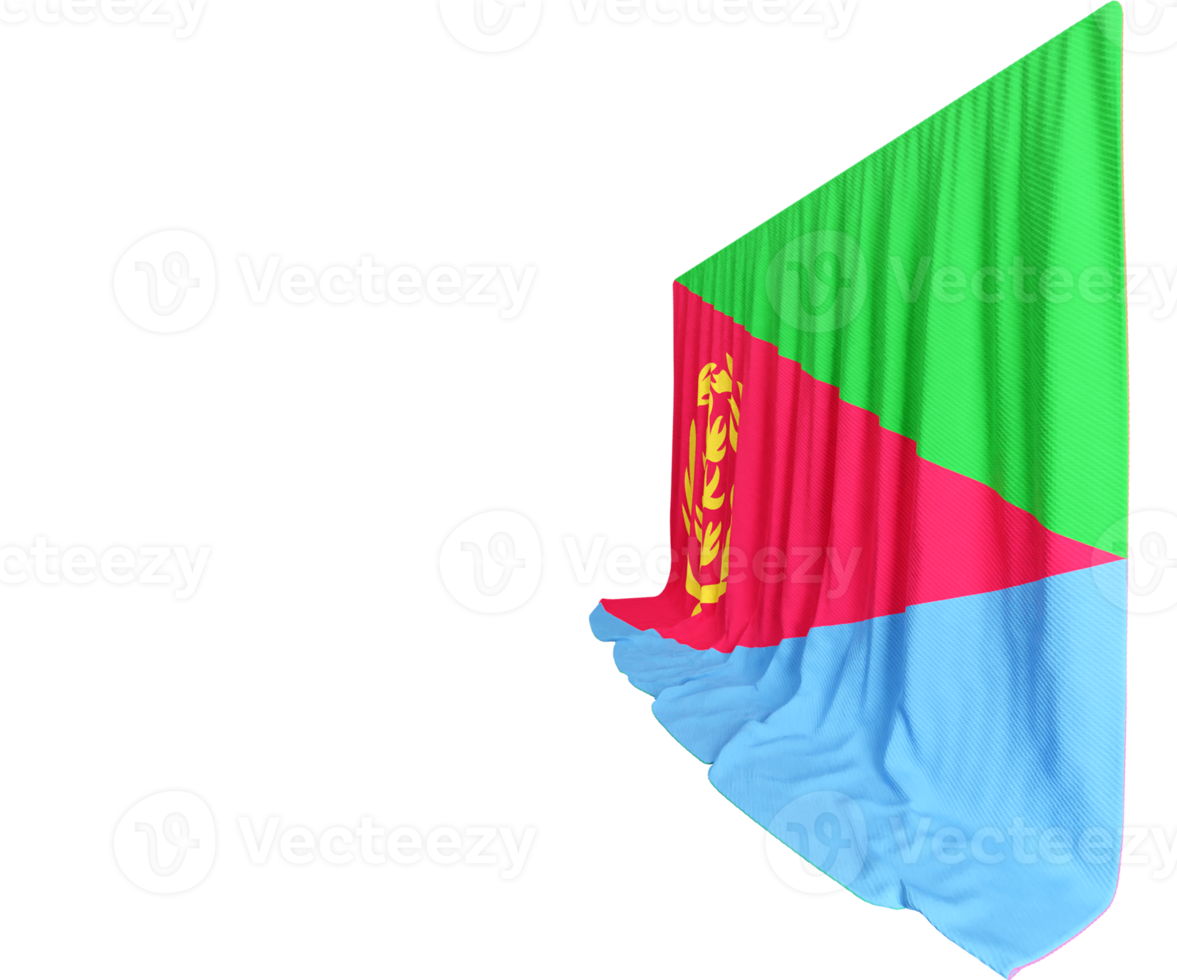 Eritrean Flag Curtain in 3D Rendering Eritrea's Rich History png