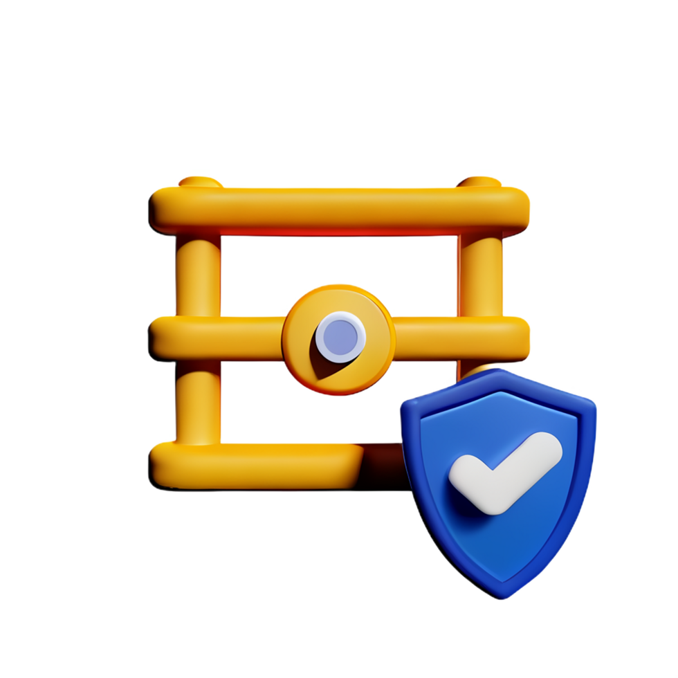security 3d rendering icon illustration png