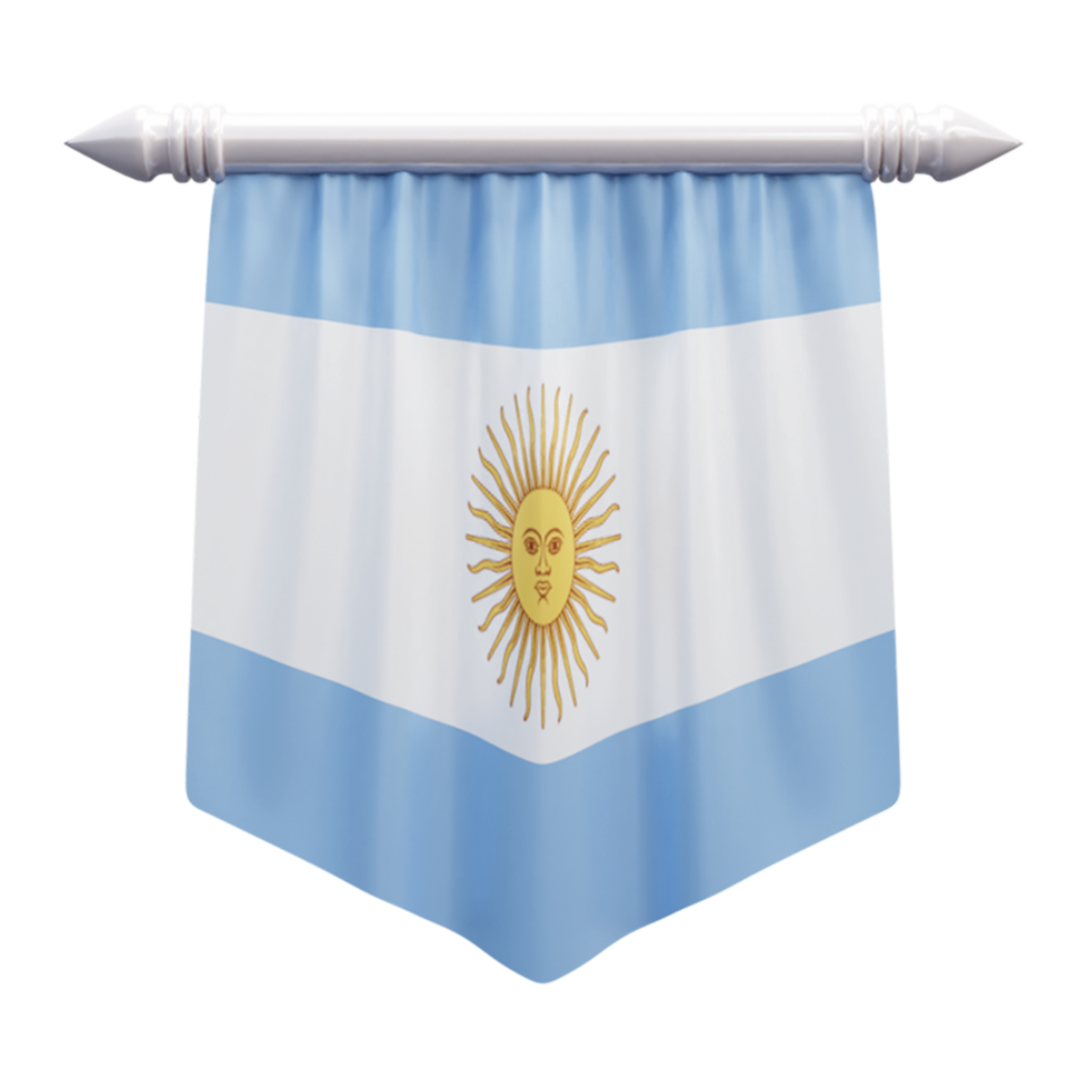 Argentinië nationaal vlag reeks illustratie of 3d realistisch Argentinië golvend land vlag reeks icoon png