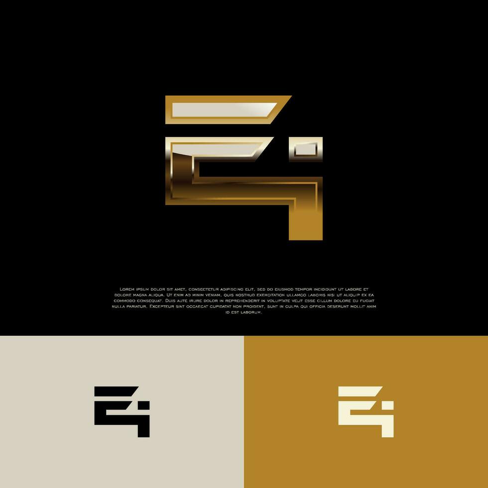 Logo Letter Alphabetic Initial EI vector