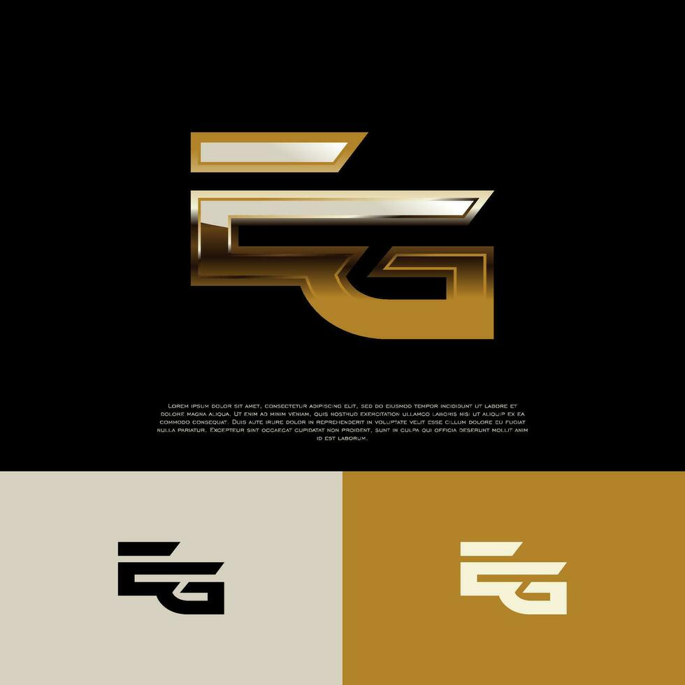 Logo Letter Alphabetic Initial EG vector