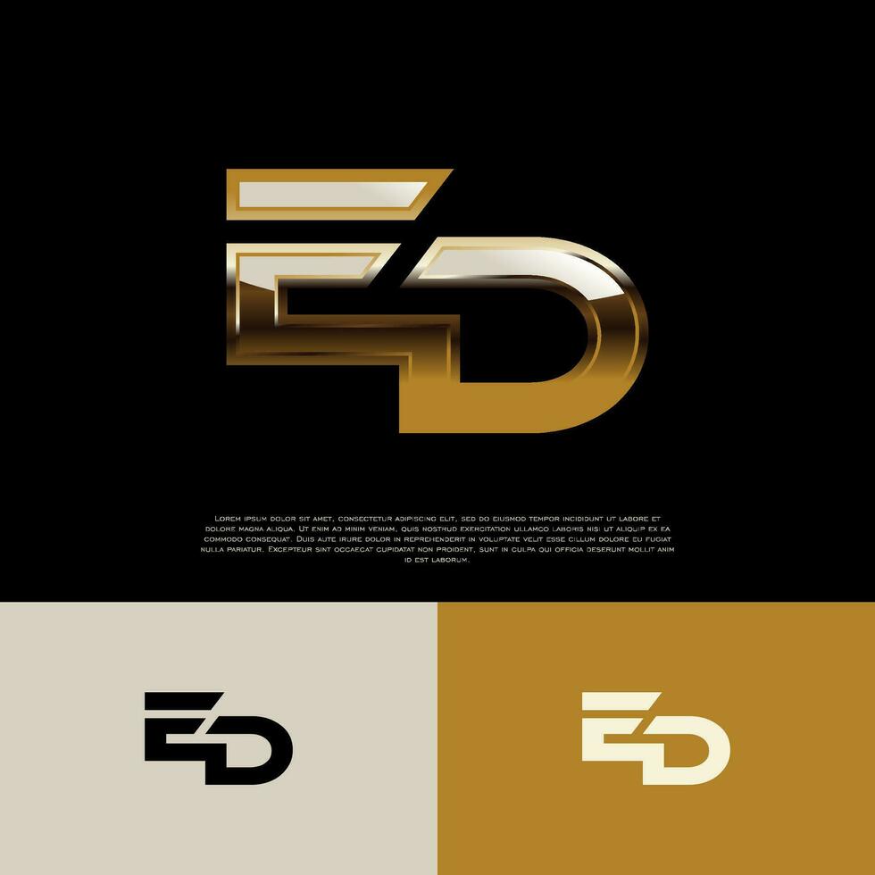 Logo Letter Alphabetic Initial ED vector