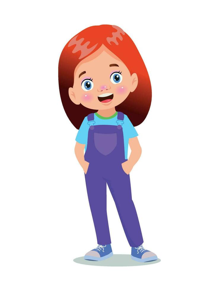cute happy little boy vector