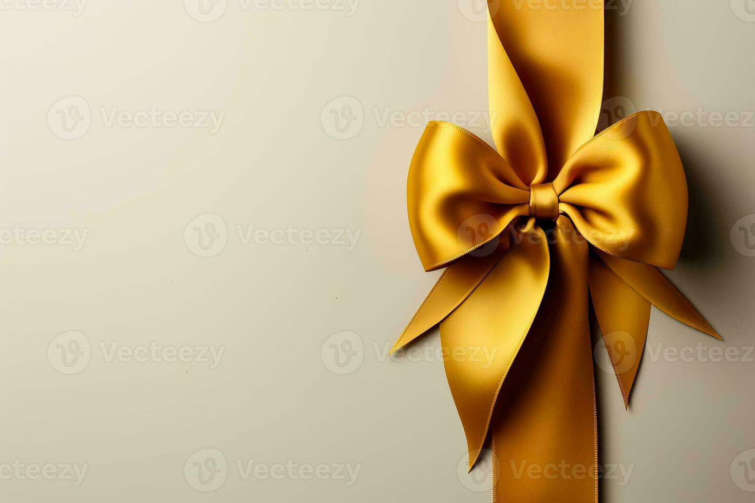 Realistic gold ribbon illustration symbolizing childhood cancer awareness on September's poster template photo