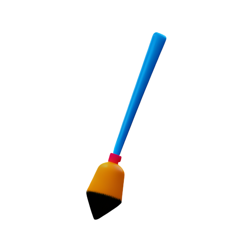 paint brush 3d rendering icon illustration png