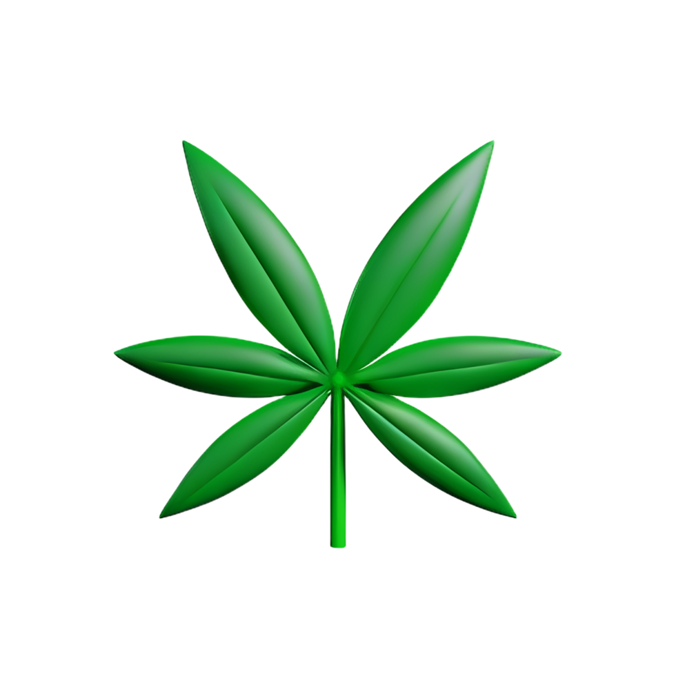 weed 3d rendering icon illustration png