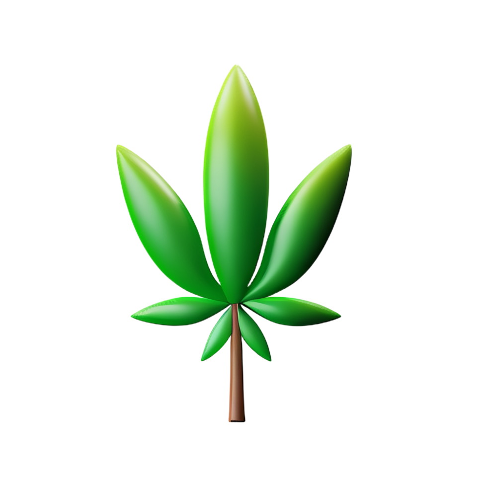 cannabis 3d le rendu icône illustration png