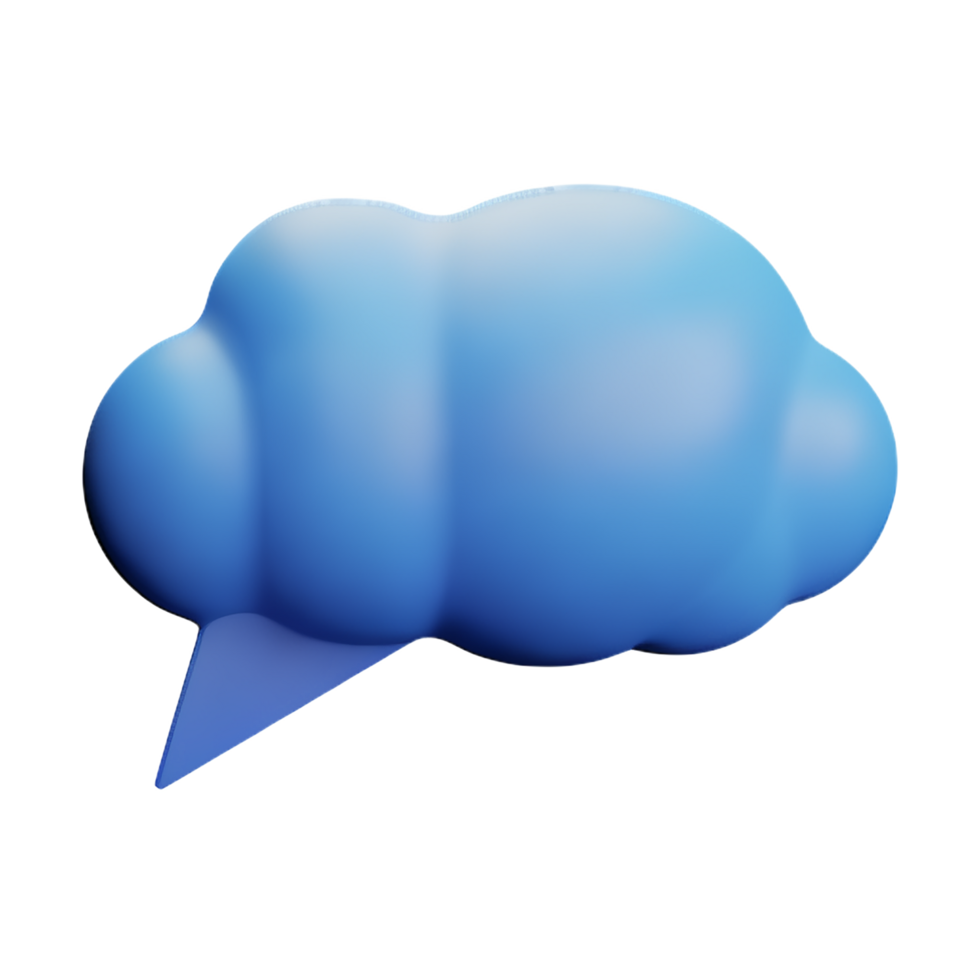 thought bubble 3d rendering icon illustration png