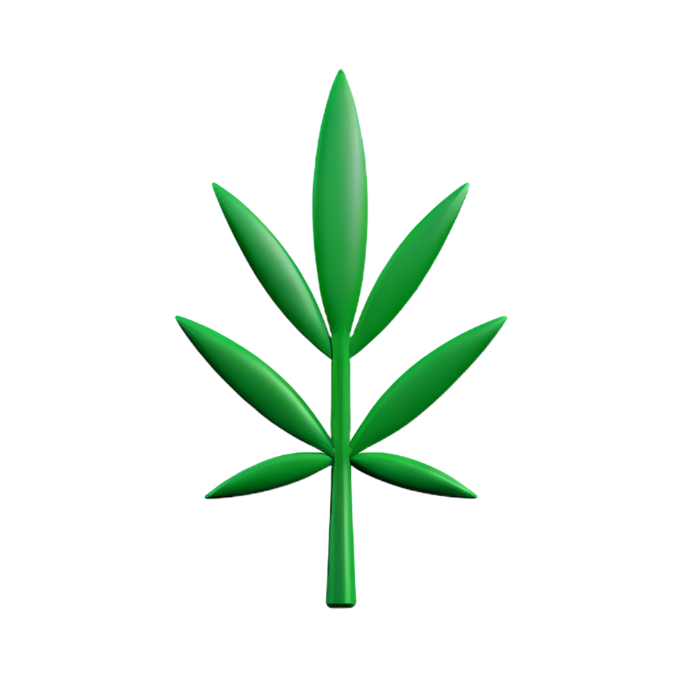 weed 3d rendering icon illustration png