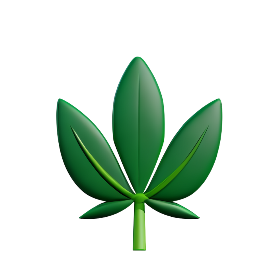 weed 3d rendering icon illustration png