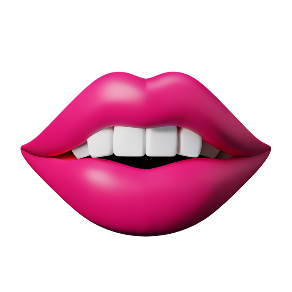 lip 3d renderen icoon illustratie png