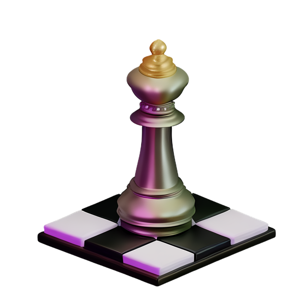chess 3d rendering icon illustration png
