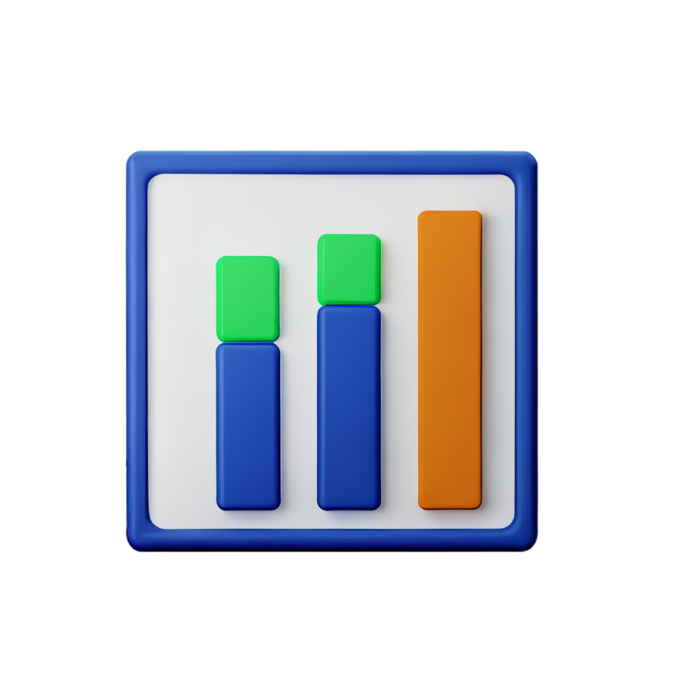 diagram 3d renderen icoon illustratie png