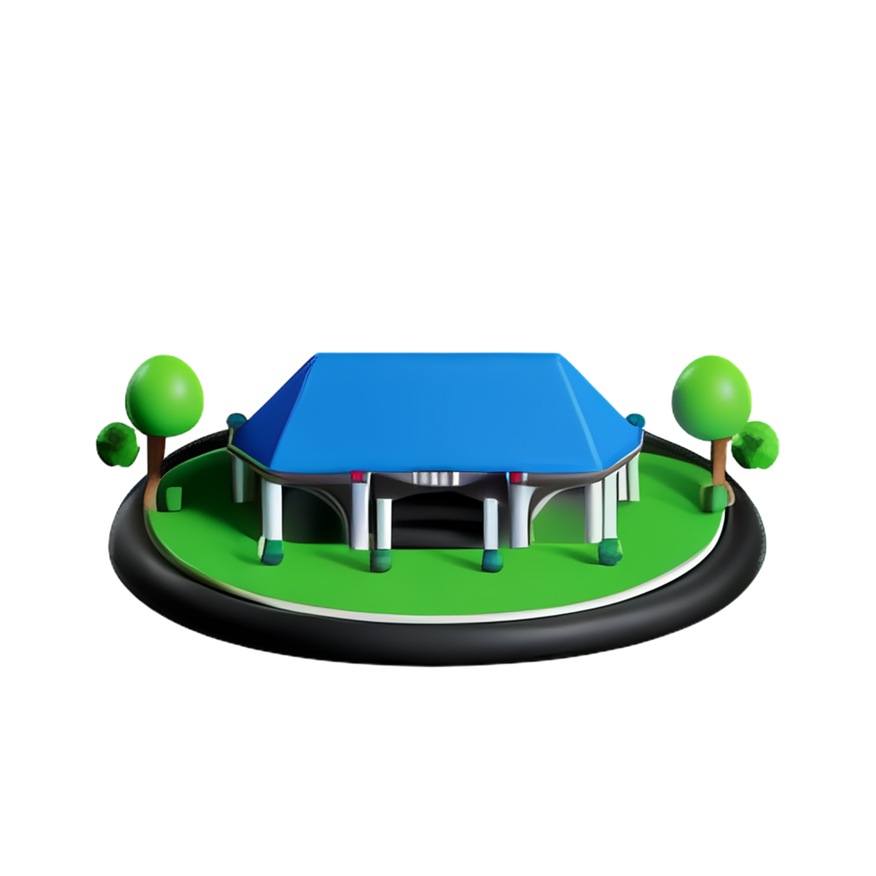 park 3d renderen icoon illustratie png