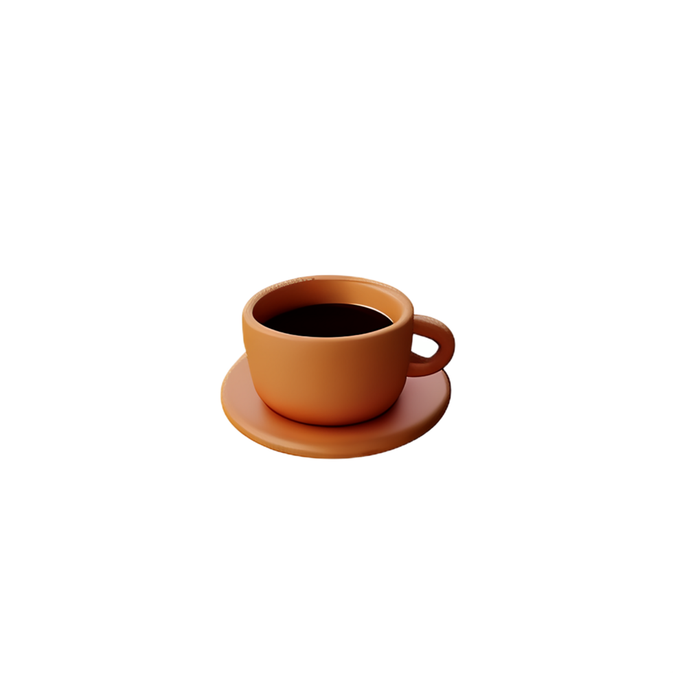 café 3d ícone ilustração png