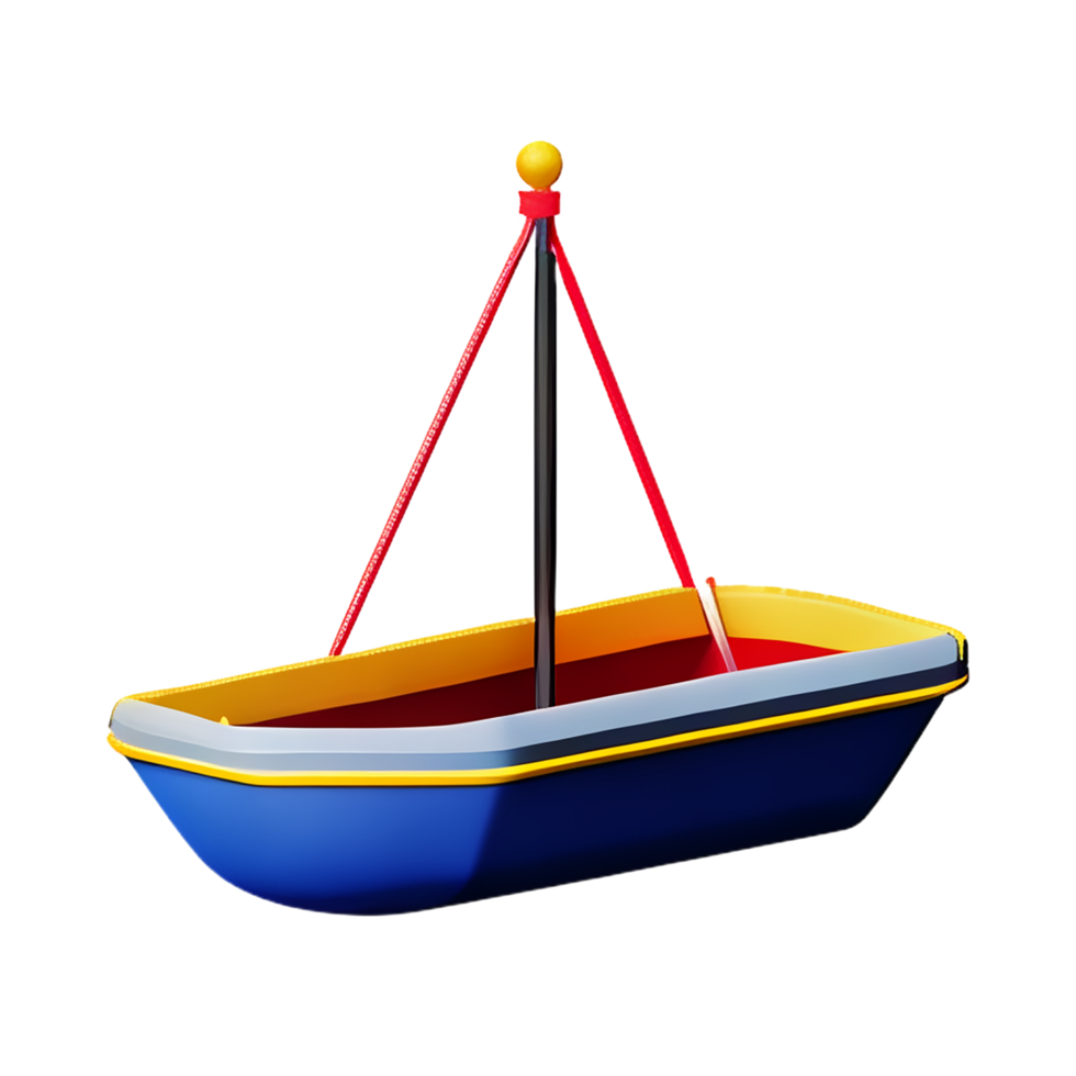 boat 3d rendering icon illustration png