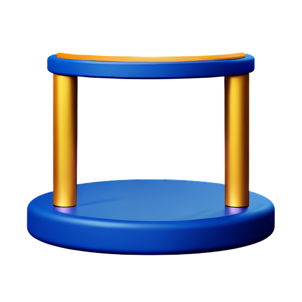 stage 3d rendering icon illustration png