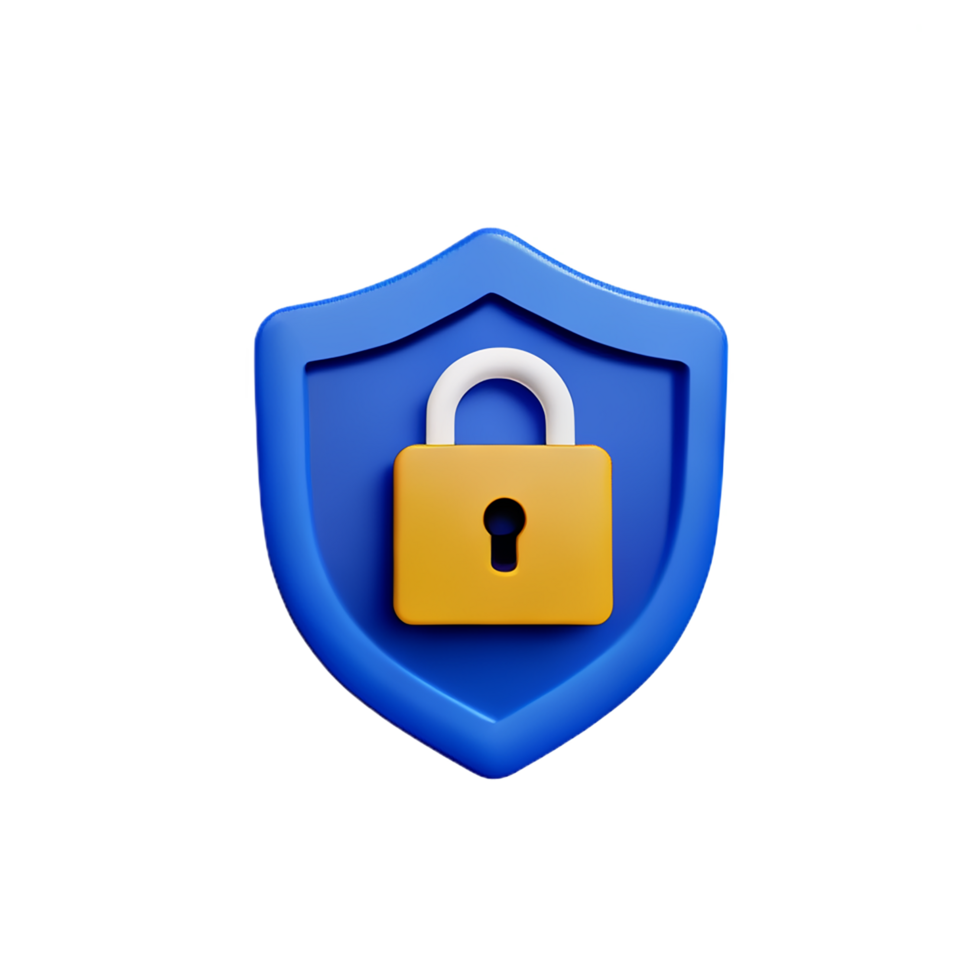 security 3d rendering icon illustration png