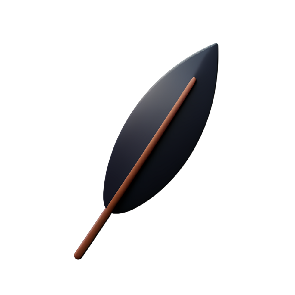 feather 3d rendering icon illustration png