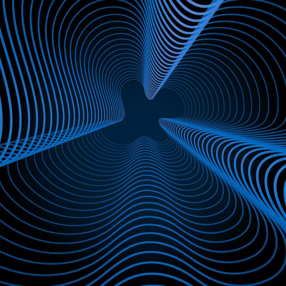 Futuristic gradient blue background with abstract shape vector